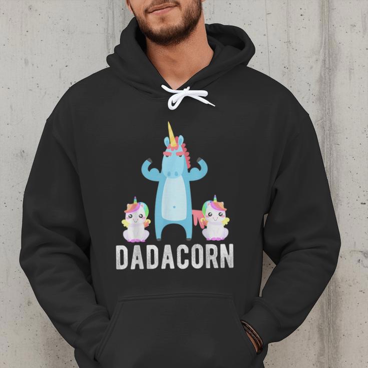 Dadacorn Unicorn Lover Tee For Papa Dad And Kid Men Hoodie