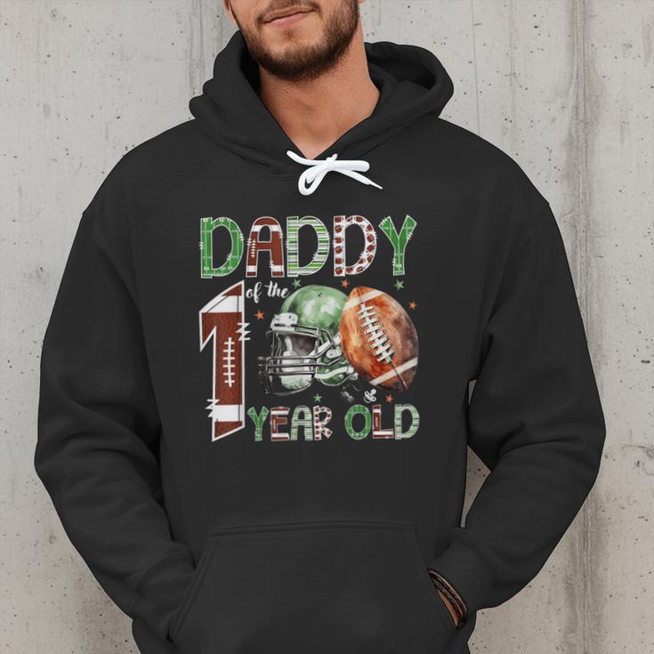 Daddy Of The 1 Year Old Football Lover 1st Birthday Boy Men Hoodie