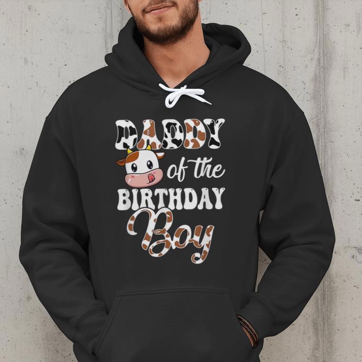 Daddy Of The Birthday Boy Cow Farm 1St Birthday Boy Men Hoodie