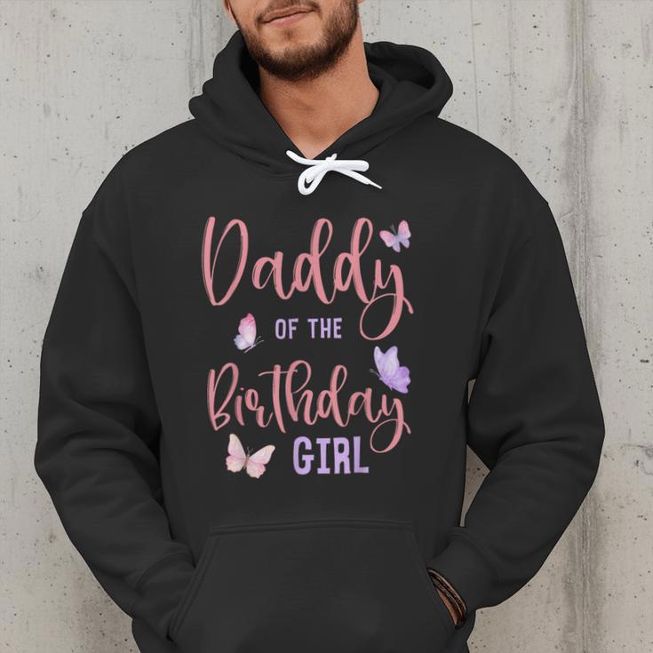 Daddy Of The Birthday Girl Butterfly Party Matching Family Men Hoodie