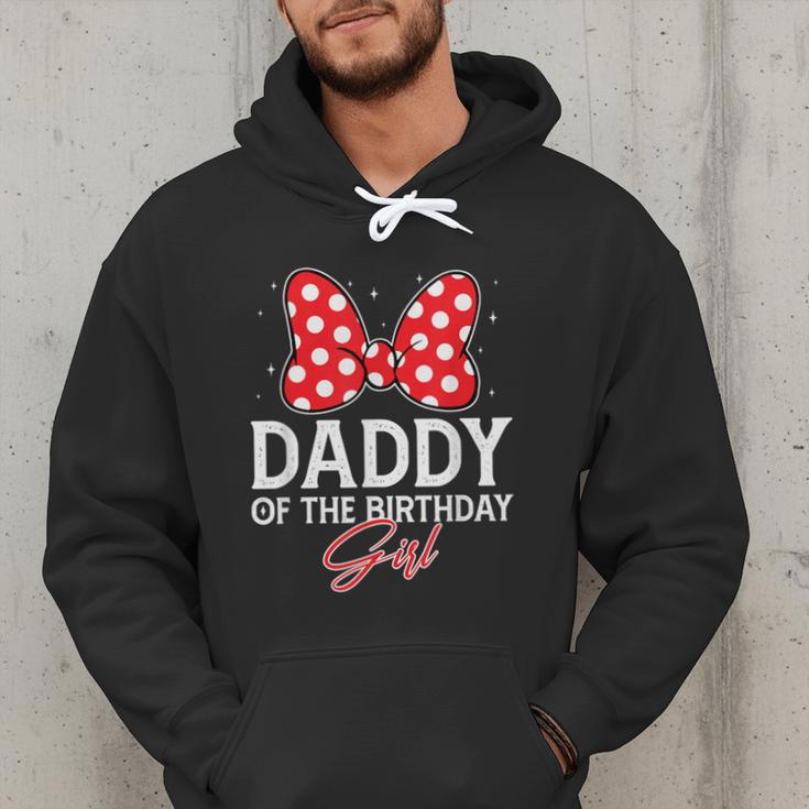 Daddy Of The Birthday Girl Cute Pink Bow Family Matching Men Hoodie
