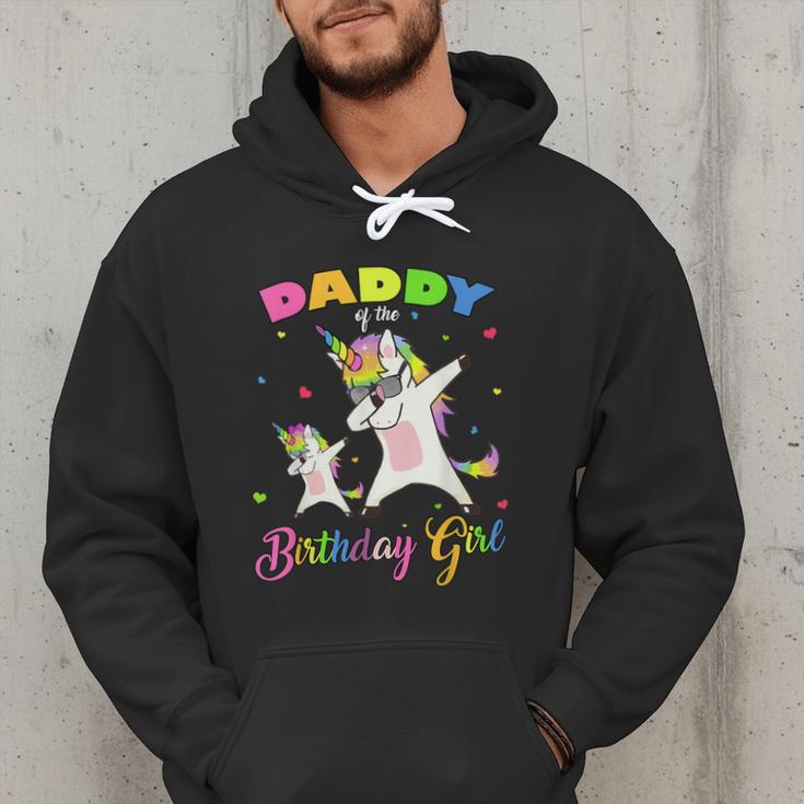 Daddy Of The Birthday Girl Dabbing Unicorn Princess And Dad Men Hoodie
