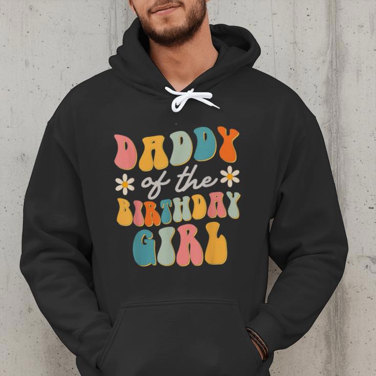 Daddy Of The Birthday Girl Groovy Themed Father Dad Men Hoodie
