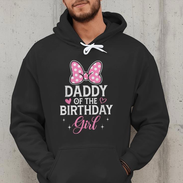 Daddy Of The Birthday Girl Pink Bow Birthday Family Matching Men Hoodie