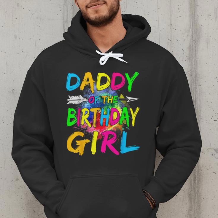 Daddy Of The Birthday Girl Retro 80's Party Men Hoodie