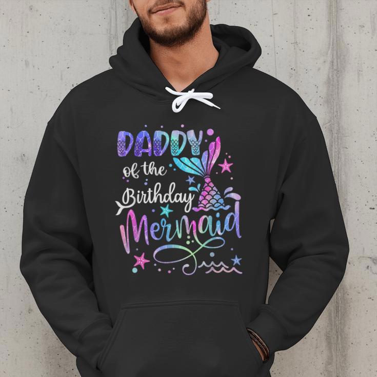 Daddy Of The Birthday Mermaid Matching Family Party Father's Men Hoodie