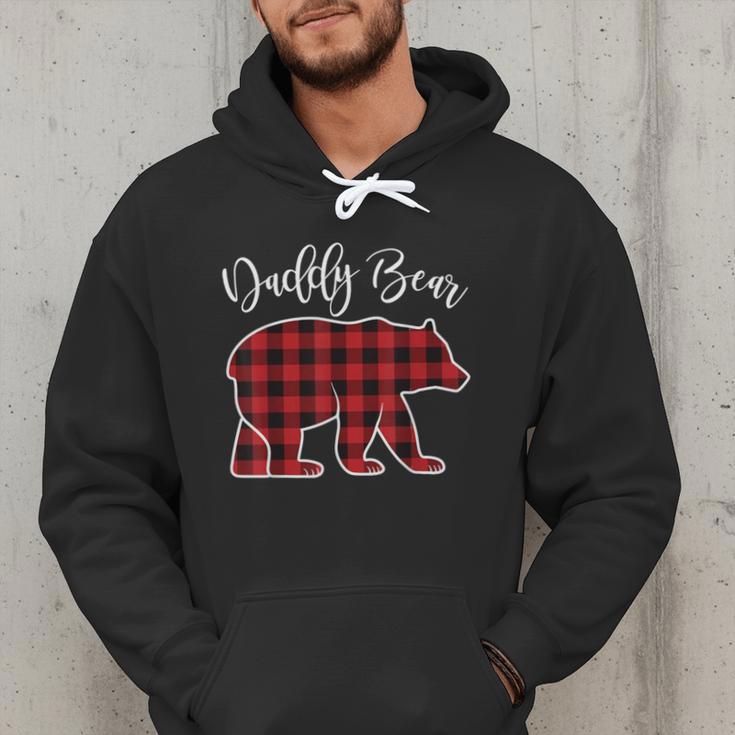 Daddy Dad Bear Pajama Red Buffalo Xmas Family Christmas Men Hoodie