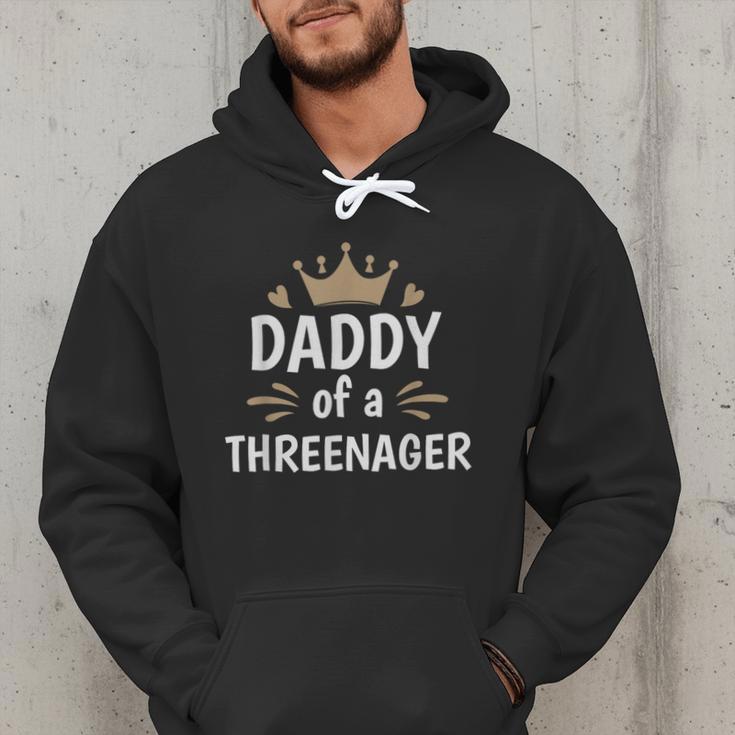 Daddy Dad Of A Threenager 3rd Birthday Men Hoodie
