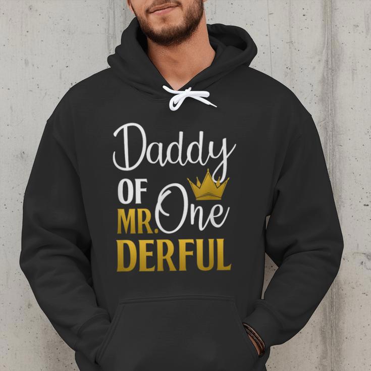 Daddy Of Mr Onederful 1st Birthday Father's Day First Daddy Men Hoodie