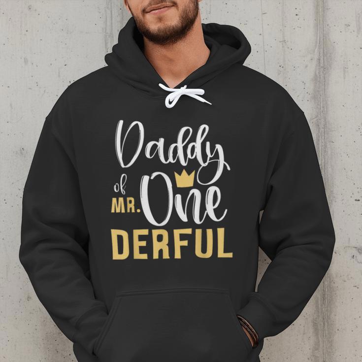 Daddy Of Mr Onederful 1st Birthday First One-Derful Matching Men Hoodie