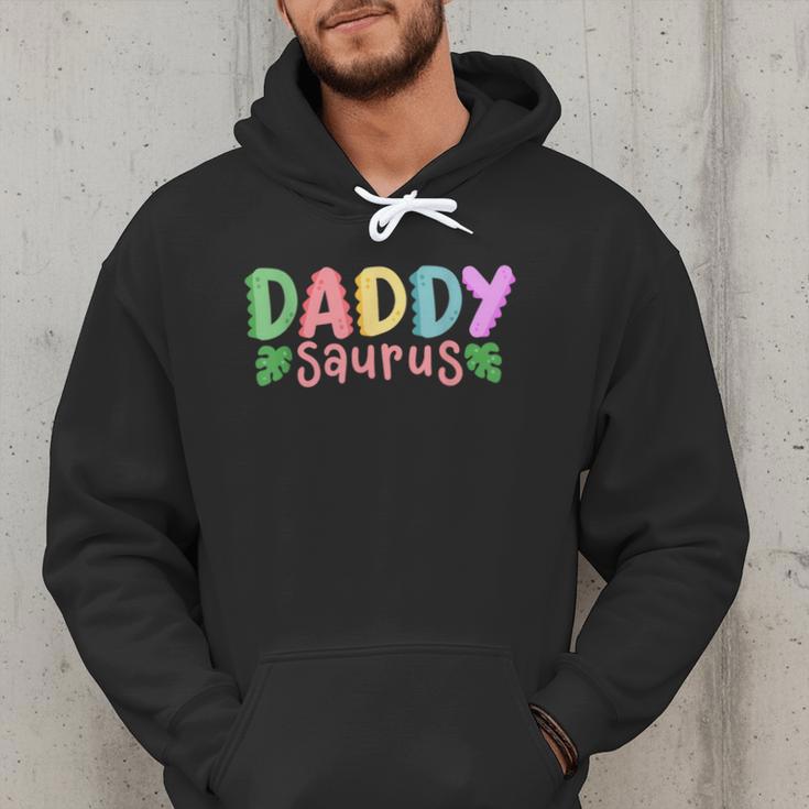 Daddy Saurus Kids Dinosaur Birthday Party Family Matching Men Hoodie