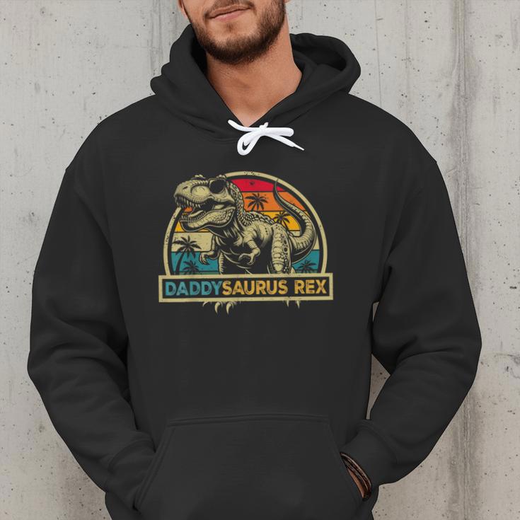 Daddysaurus Rex Dinosaur Daddy Saurus Rex Family Matching Men Hoodie