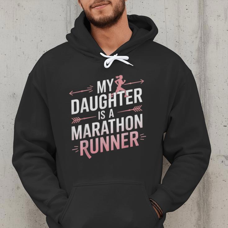 My Daughter Is A Marathon Runner Proud Mom & Dad Men Hoodie