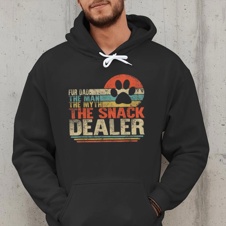 Dog Fathers Day Fur Dad The Man The Myth The Snack Dealer Men Hoodie