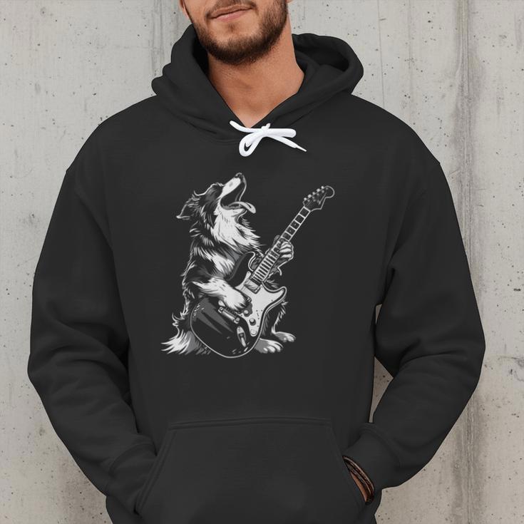Dog Guitarist Guitar Australian Shepherd Dad Mom Men Hoodie Dog Guitarist Guitar Australian Shepherd Dad Mom Men Hoodie