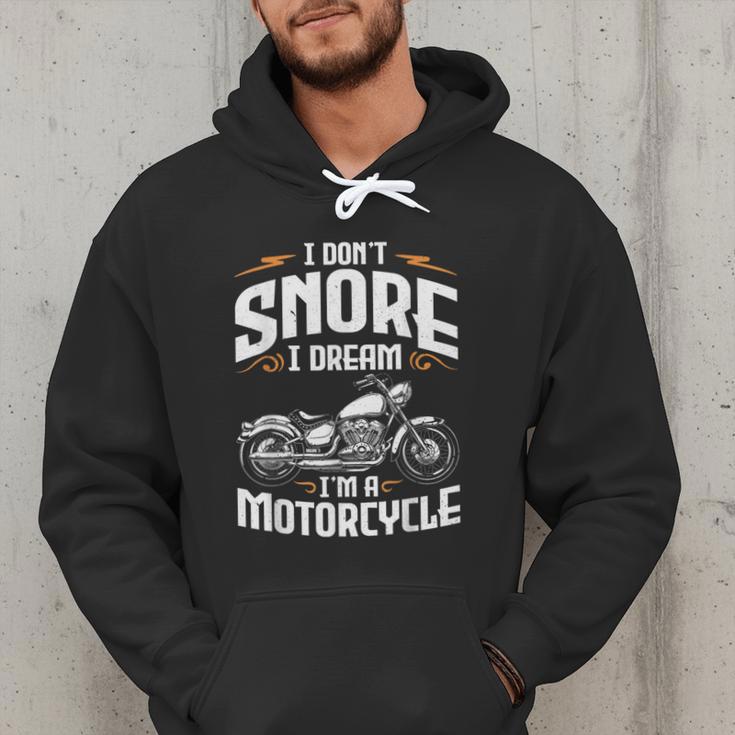 I Don't Snore I Dream I'm A Motorcycle Biker Dad Men Hoodie