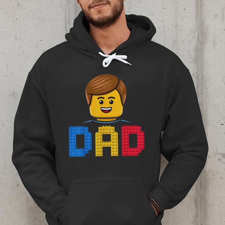 Family Dad Master Builder Building Bricks Blocks Fathers Day Men Hoodie