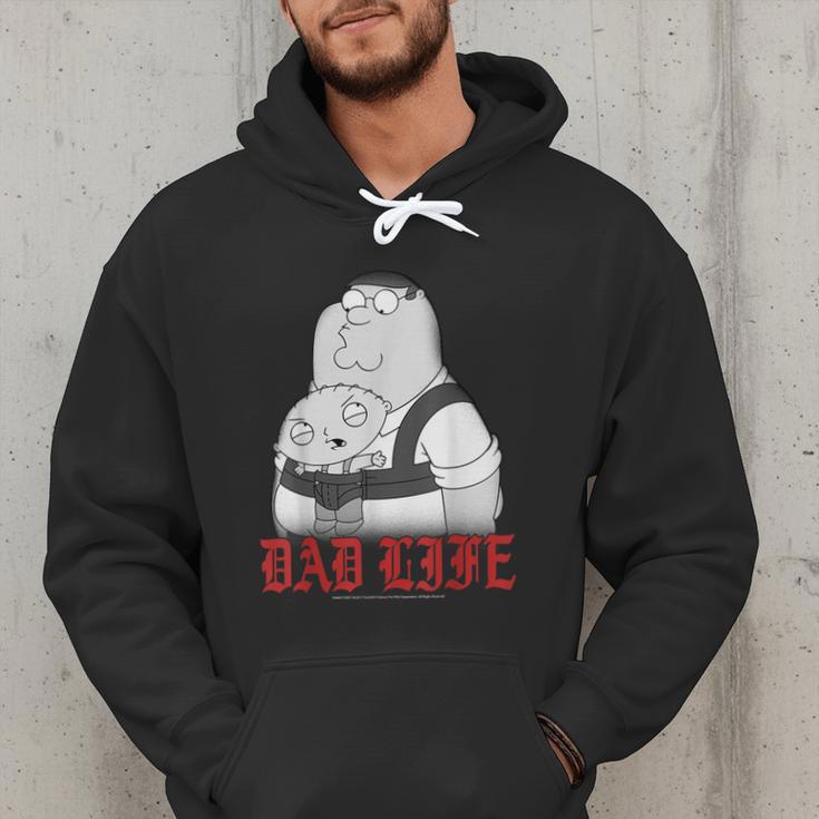 Family Guy Peter Stewie Dad Life Distressed Big Chest Logo Men Hoodie