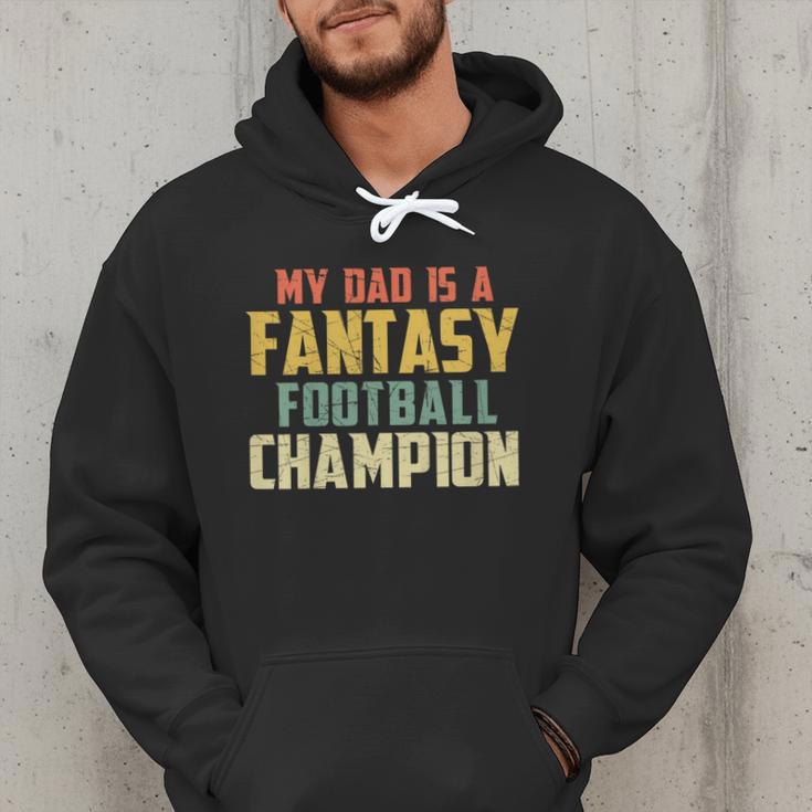 Fantasy Football Dad Champion Vintage Draft Party Men Hoodie