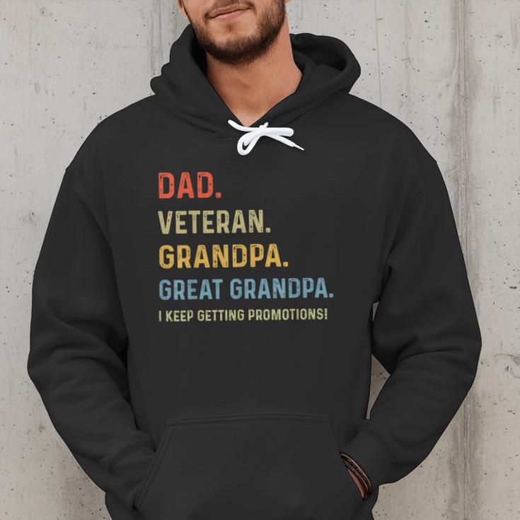 Fathers Day Dad Veteran Grandpa Great Grandpa Men Hoodie