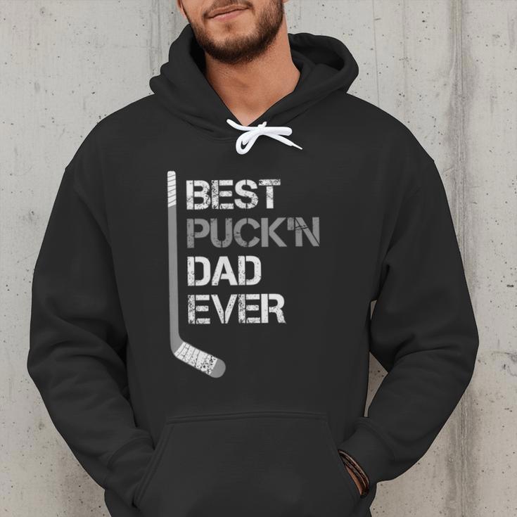Father's Day Hockey Dad Best Puck'n Dad Ever Men Hoodie