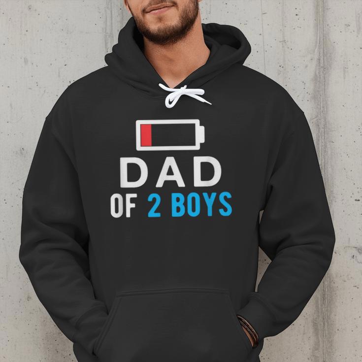 Father's Day Tee Dad Of 2 Boys Man Idea Men Hoodie