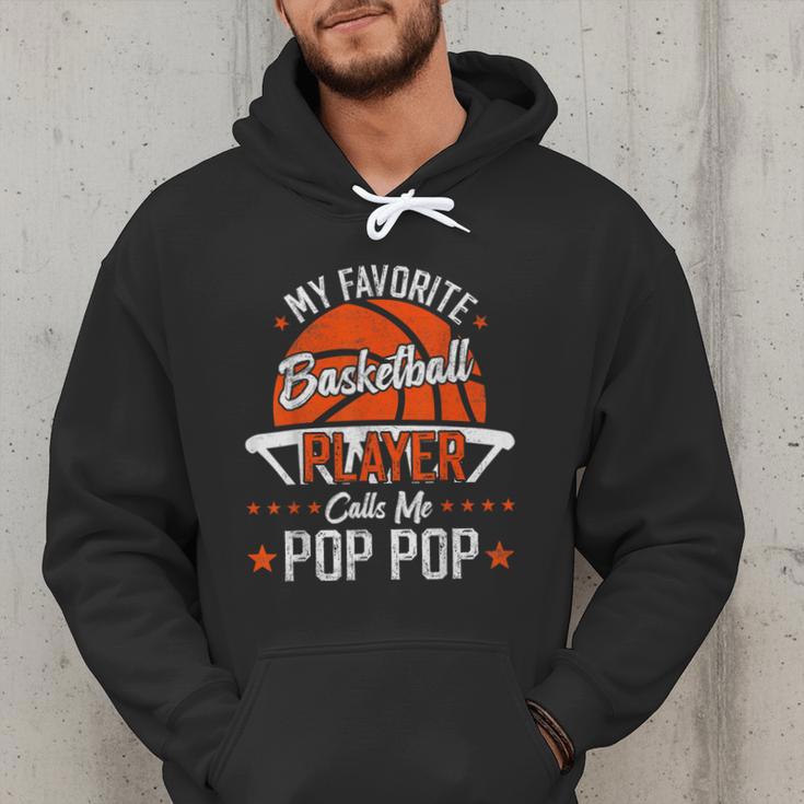 My Favorite Basketball Player Calls Me Pop Pop Funny Dad Men Hoodie