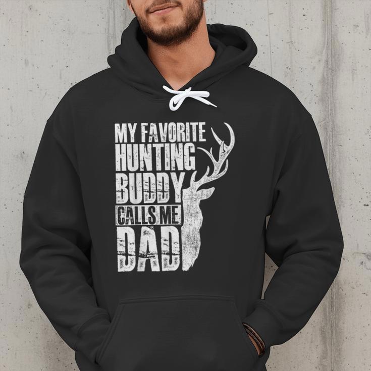 My Favorite Hunting Buddy Calls Me Dad Deer Animal Hunter Men Hoodie