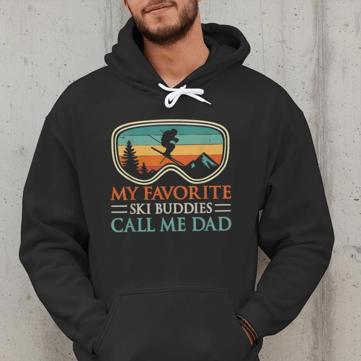 My Favorite Ski Buddies Call Me Dad Ski Dad Men Hoodie