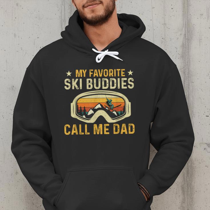 My Favorite Ski Buddies Call Me Dad Skier Skiing Lover Men Hoodie