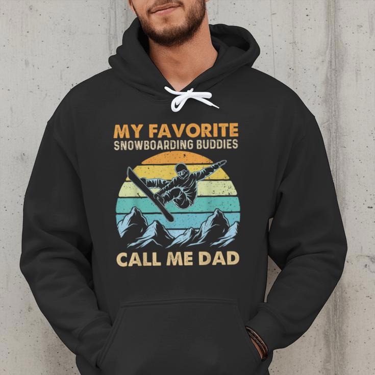 My Favorite Snowboarding Buddies Call Me Dad Snowboarder Men Hoodie
