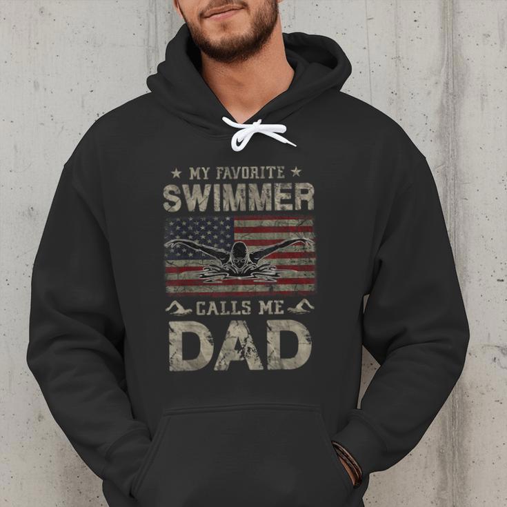My Favorite Swimmer Calls Me Dad Fathers Day Men Hoodie My Favorite Swimmer Calls Me Dad Fathers Day Men Hoodie