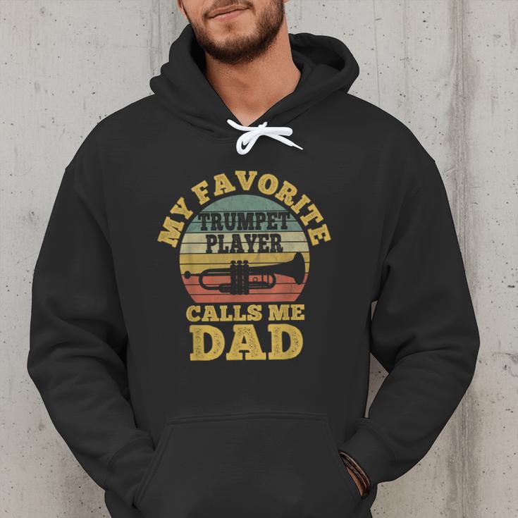 My Favorite Trumpet Player Calls Me Dad Father Vintage Men Hoodie