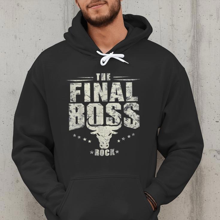 The Final Boss Vintage Rock Bull Fun Tee For Strong Dads Men Hoodie