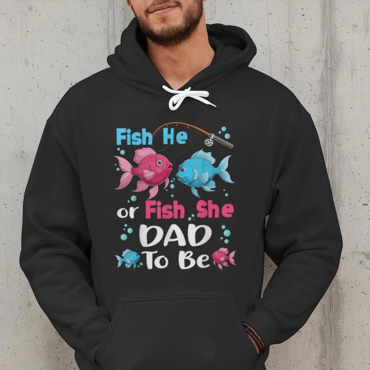 Fish He Or Fish She Gender Reveal Family Matching Dad Men Hoodie