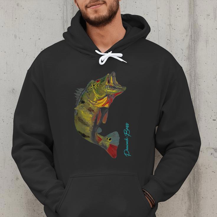Fishing Shirts PEACOCK BASS Fishing Art Shirt For Dad Men Hoodie
