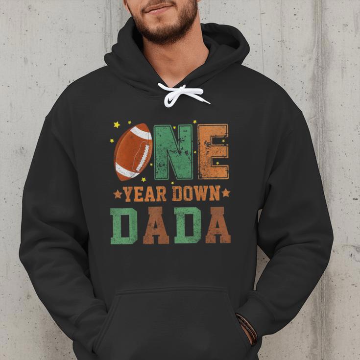 Football 1st Year One Down Dada Birthday For Dad Daddy Men Hoodie