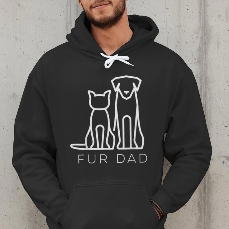 Fur Dad Pet Lover Cat Dog Dad Husband Fathers Day Wife Men Hoodie
