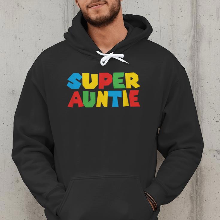 Gamer Aunt Super Auntie Gaming Matching Dad & Mom Kids Men Hoodie