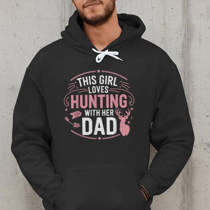 This Girl Loves Hunting With Her Dad Pink Deer Hunter Men Hoodie
