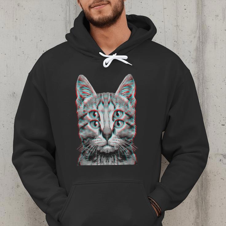 Glitch Weird Cat Kitten Optical Illusion Cat Mom Dad Men Hoodie Glitch Weird Cat Kitten Optical Illusion Cat Mom Dad Men Hoodie