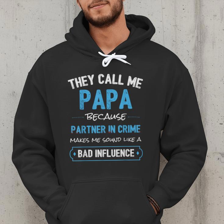 Grandpa Papa Partner In Crime Dad Men Hoodie
