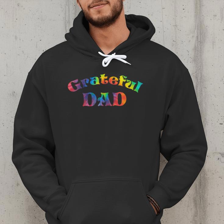Grateful Dad Fathers Day Tie Dye Letters Shirt For Dads Men Hoodie