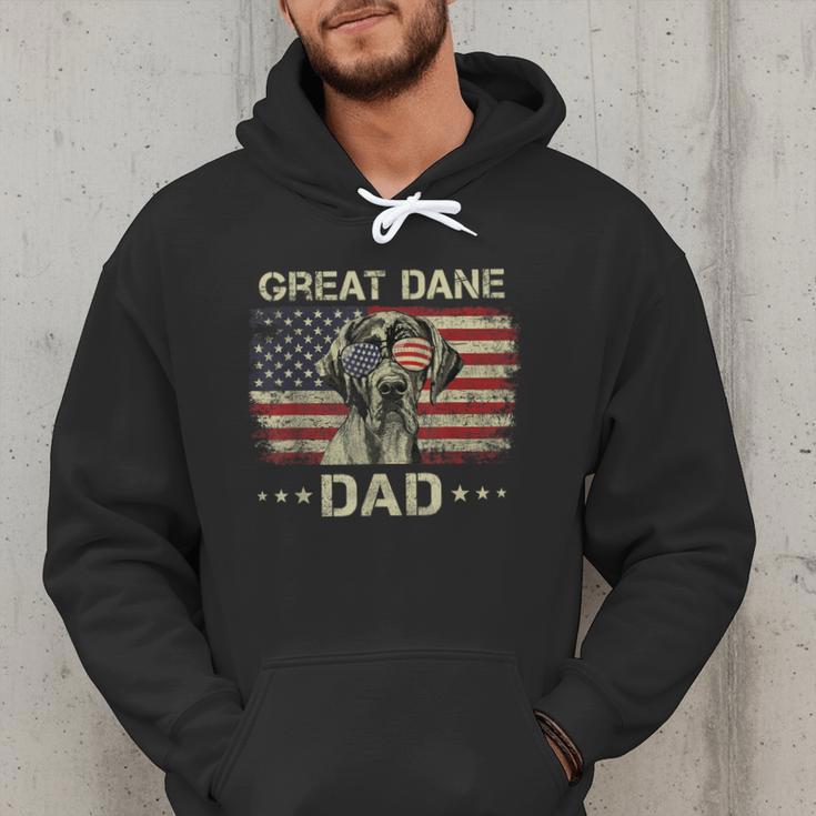 Great Dane Dad Dog Lovers American Flag 4th Of July Men Hoodie Great Dane Dad Dog Lovers American Flag 4th Of July Men Hoodie