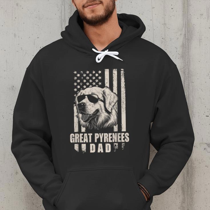 Great Pyrenees Dog Dad American Flag For Father Men Men Hoodie Great Pyrenees Dog Dad American Flag For Father Men Men Hoodie