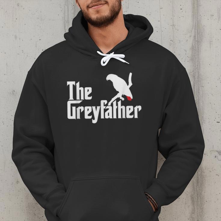 The Greyfather African Grey Parrot Lovers Bird's Dad Men Hoodie The Greyfather African Grey Parrot Lovers Bird's Dad Men Hoodie