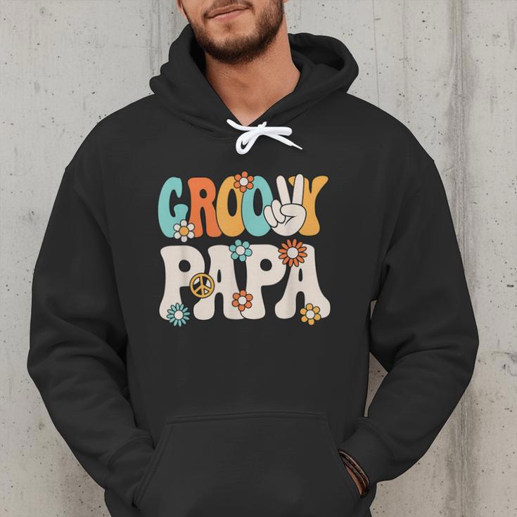 Groovy Papa Dad Retro Hippie 60s 70s Party Outfit Men Men Hoodie