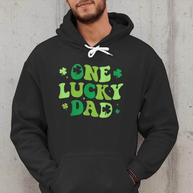 Groovy St Patrick's Day Apparel One Lucky Dad Shirt Small Modern Groovy St Patrick's Day Shirt Men Hoodie