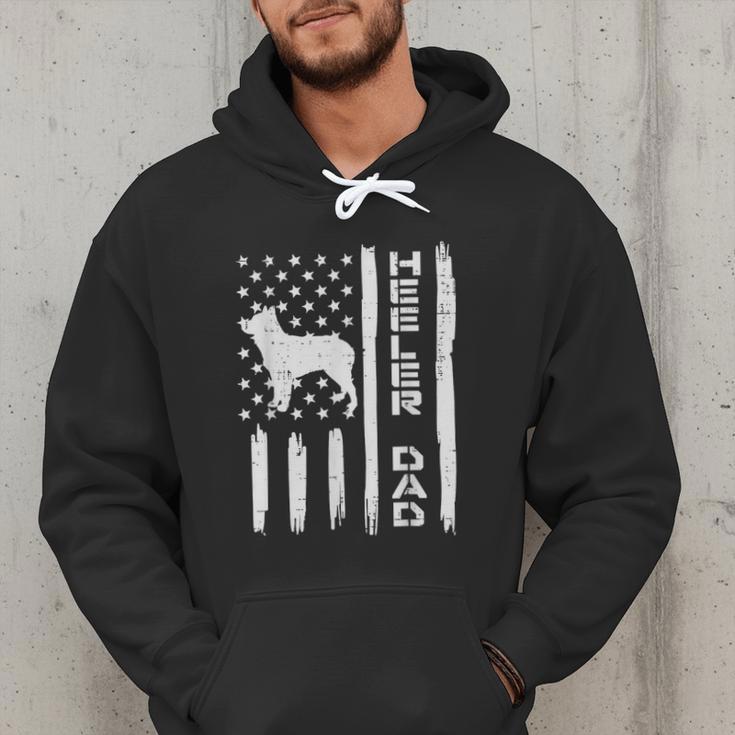 Heeler Dad Flag Vintage Blue Red Cattle Dog Patriot Men Men Hoodie Heeler Dad Flag Vintage Blue Red Cattle Dog Patriot Men Men Hoodie
