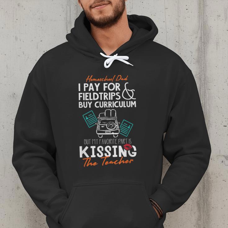 Homeschool Dad Kissing The Teacher Homeschool Dad Men Women Kids Men Hoodie